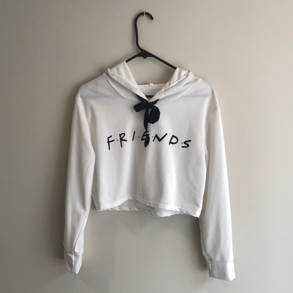 cropped friends hoodie